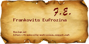 Frankovits Eufrozina névjegykártya